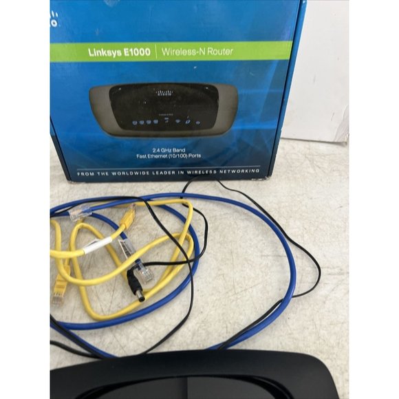 ⚡️Cisco Linksys E1000 Wireless-N 2.4GHz Band Fast Ethernet Ports 10/100 Router - Picture 5 of 8